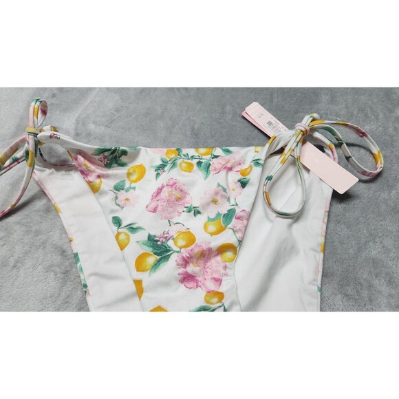 Victoria's Secret Womens Large White Floral Tie Cheeky Bottom NWT - Picture 3 of 5